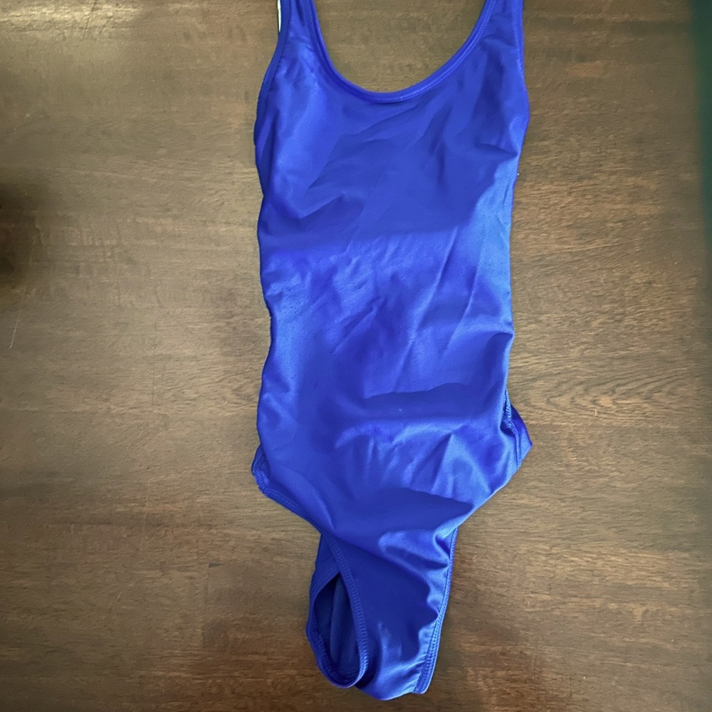 Blue UnderArmor One piece swim suit Girls Size 12 HeatGuard